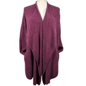 Barefoot Dreams CozyChic Lite Cardigan Duster Style Burgundy Size S/M